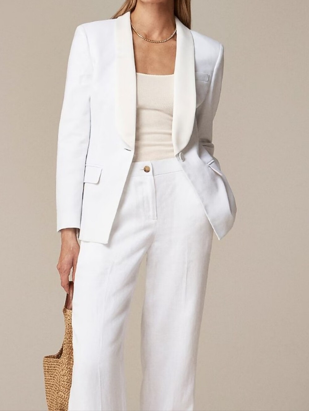Rafaella Blazer white size SP  With  86$ tag  button front Colored Hanky. Summer
